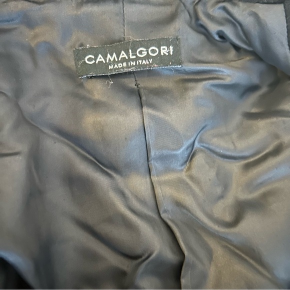 Camalgori Angora Wool black winter coat made in Italy size M classic winter - Picture 6 of 12